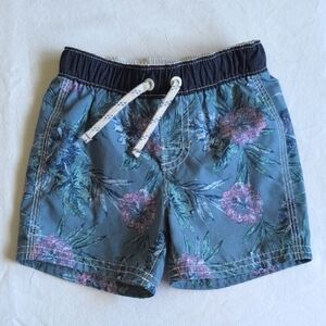 babyGap 1969 surf tropical floral swim trunks 12-18 months baby toddler boys